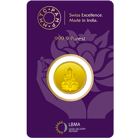 LAKSHMI 24K (999.9) 10 GM GOLD COIN