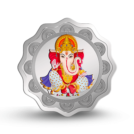 LORD GANESHA 999.9 PURITY 20 GM SILVER COIN