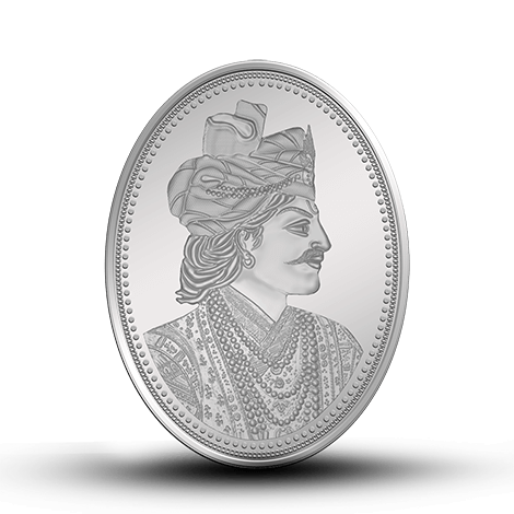 RAJA (999.9) PURITY 20 GM SILVER OVAL COIN