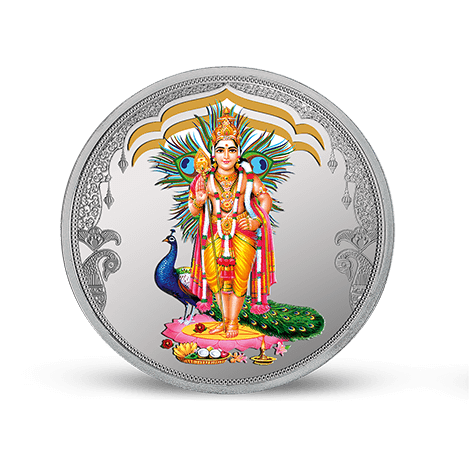 LORD MURUGAN 999.9 PURITY 20 GM SILVER COIN