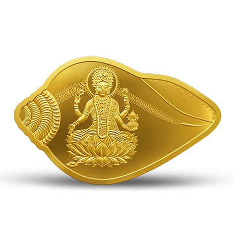 LAKSHMI SHANKH SHAPE 24K (999.9) 20 GM GOLD COIN