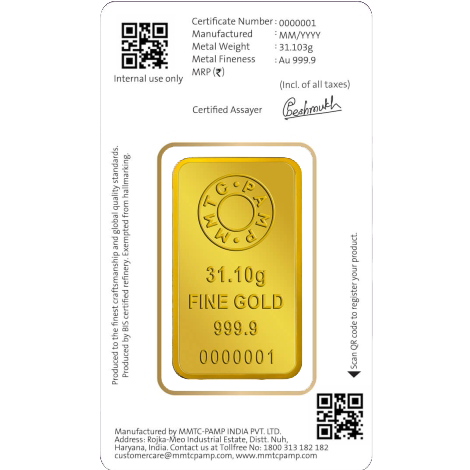 LOTUS 24K (999.9) 31.1 GM GOLD BAR