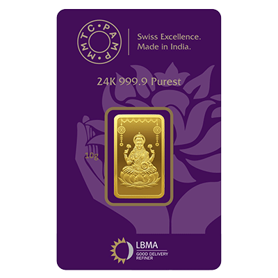 24K MINTED LAKSHMI 10 GM GOLD BAR