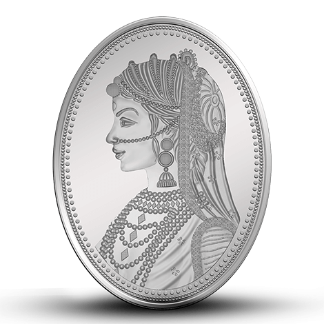 RANI (999.9) 50 GM SILVER OVAL COIN