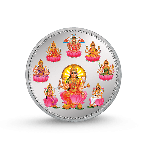 ASHTA LAKSHMI (999.9) 20 GM SILVER COIN