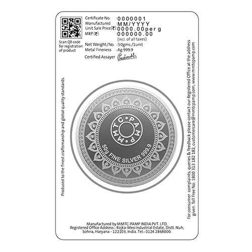 ASHTA LAKSHMI (999.9) 50 GM SILVER COIN