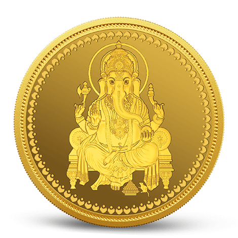 LORD GANESHA 24K (999.9) 2 GM GOLD COIN