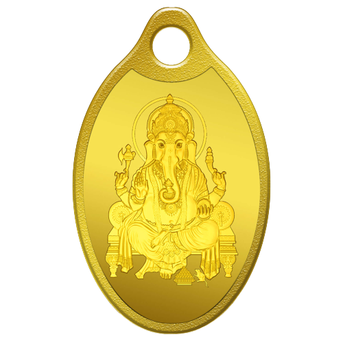 LORD GANESHA GOLD PENDANT 24K (999.9) 2 GM