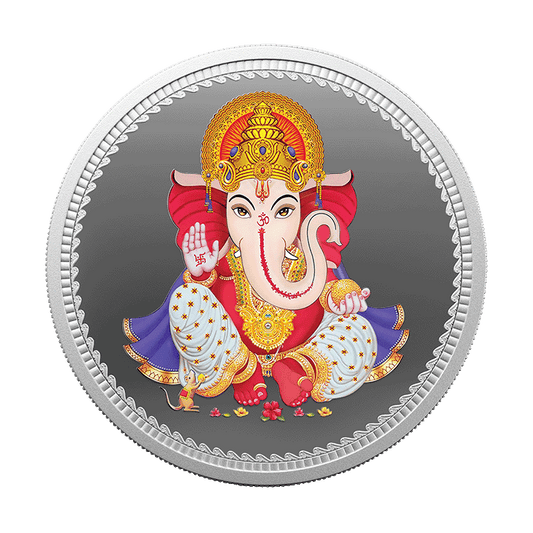 LORD GANESHA (999.9) PURITY 50 GM SILVER COIN