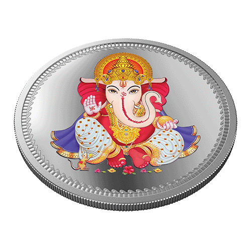 LORD GANESHA (999.9) PURITY 50 GM SILVER COIN